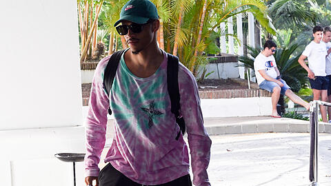 Leroy Sané bei seiner Ankunft in Marbella.