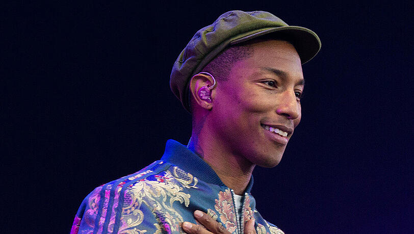 Pharrell Williams beim Isle of Wight Festival in Großbritannien Pharrell Williams beim Isle of Wight Festival in Großbritannien