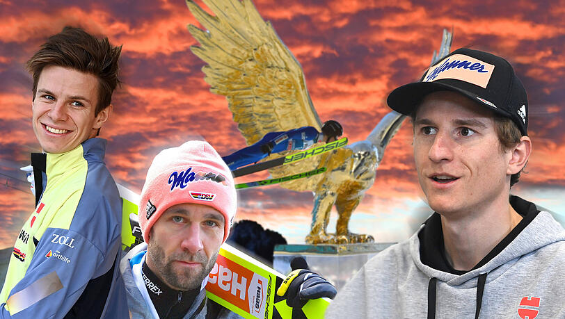 Die deutschen Hoffnungsträger für die Vierschanzentournee 2024/25: Andreas Wellinger, Pius Paschke und Karl Geiger (v.l.).
