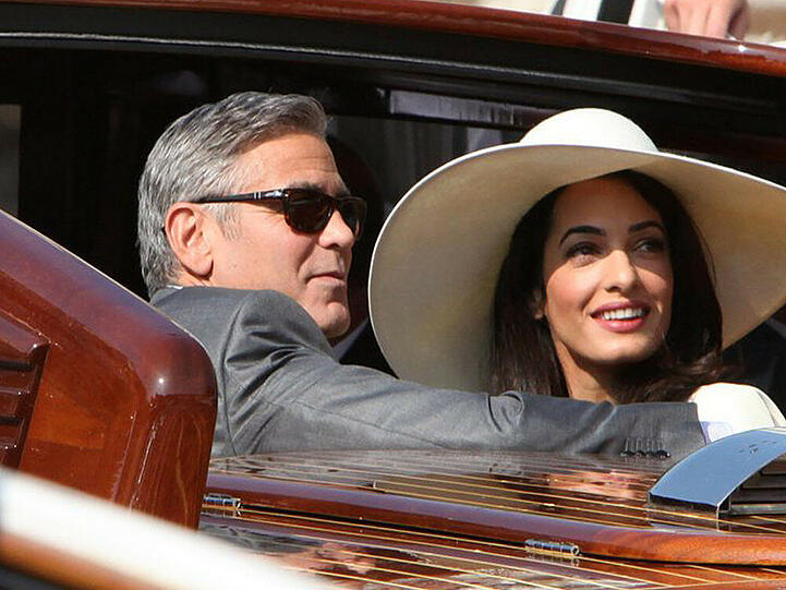 George und Amal Clooney in Venedig, wo sie im September geheiratet hatten