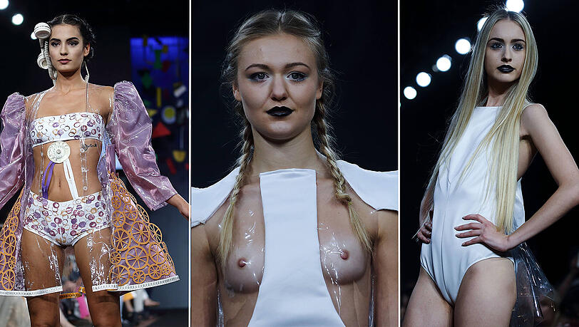 Auf der "Roma Fashion Week" stellten Jungdesigner ihre Kollektionen vor.