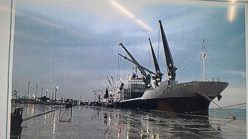 Ein Bananen-Frachter aus Ecuador hat im Hamburger Hafen festgemacht.