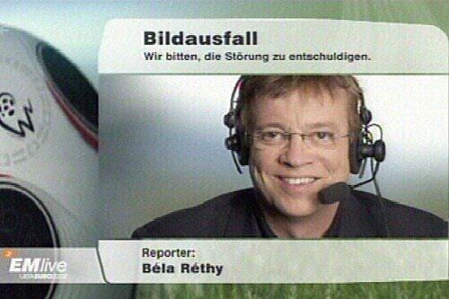Ausnahmsweise war Béla Réthy mal zu sehen - als Standbild
