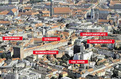 Münchens neue Mitte breitet sich südöstlich vom Marienplatz aus: Konkret geht&rsquo;s um das Geviert zwischen Altstadt und Gärtnerplatzviertel mit Oberanger, St.-Jakobs- und Sebastiansplatz, Schrannenhalle, Blumenstraße und The Seven in der Müllerstraße.