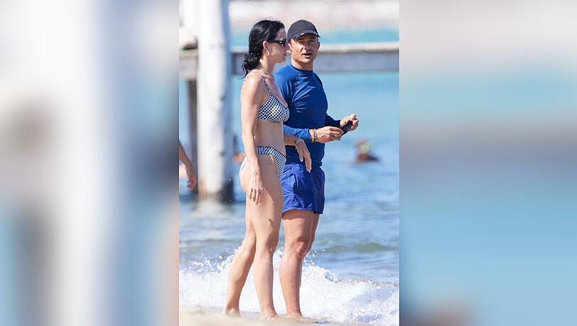 Orlando Bloom und Katy Perry am Strand von Saint-Tropez.