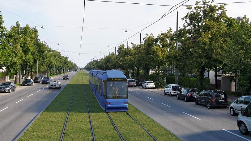 Die geplante Tram-Westtangente läuft durch fünf Münchner Stadtviertel. Wie auch durch die Fürstenrieder Straße (im Bild). Die geplante Tram-Westtangente läuft durch fünf Münchner Stadtviertel. Wie auch durch die Fürstenrieder Straße (im Bild).