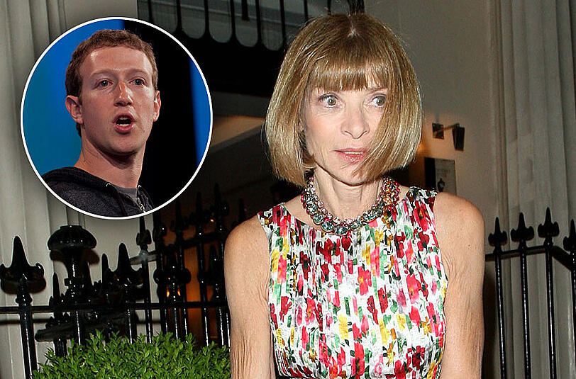"Facebook"-Chef Mark Zuckerberg hat Anna Wintour bei einem Treffen einen Kapuzenpullover geschenkt.