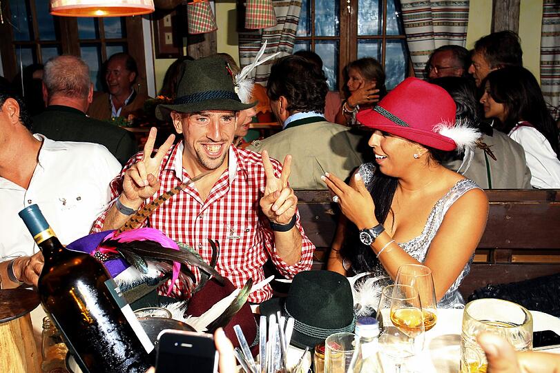 ...und Ribéry ist dementsprechend gut drauf: