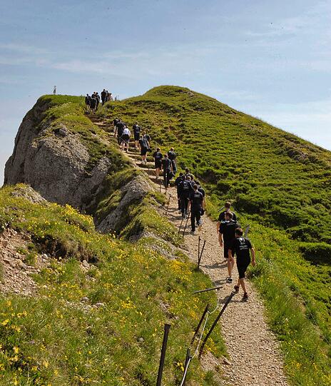 Aufsteigen wollen die Löwen in dieser Saison möglichst nochmal - der erste Aufstieg zum Gipfelkreuz ist bereits geschafft.