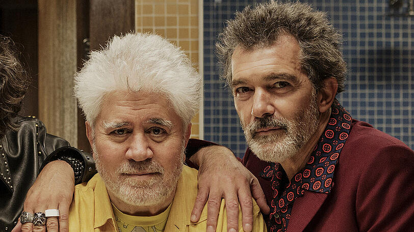 Antonio Banderas (r.) und sein Entdecker und Förderer Pedro Almodóvar