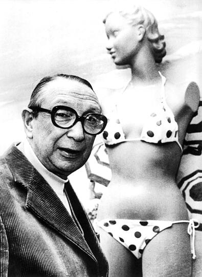 Bikini-Erfinder Louis Réard im Jahr 1974. Der Franzose sorgte für eine Mode-Revolution.