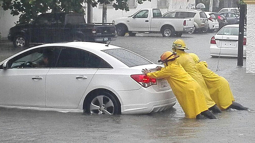 In Mexiko hat der Hurrikan "Irma" bereits zu teils schweren Überschwemmungen geführt.