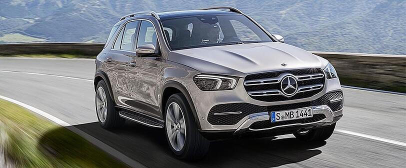 Mercedes GLE: Markante Front mit großem Stern.