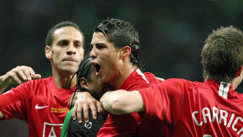 Christian Ronaldo jubelt: Manchester hat die Champions League gewonnen. Christian Ronaldo jubelt: Manchester hat die Champions League gewonnen.