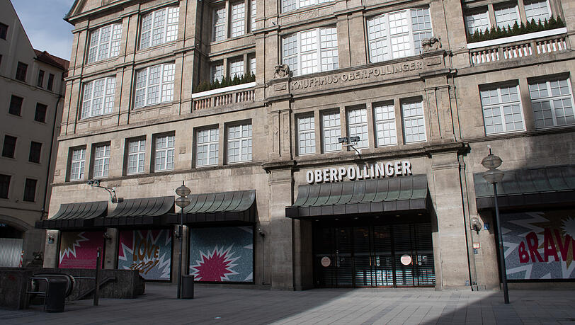 Das Nobel-Kaufhaus Oberpollinger in der Neuhauser Straße in München.