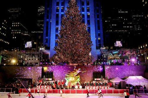 uf der Eisbahn vor dem Rockefeller Center.