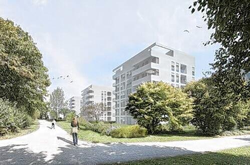 Wohnen in der neuen Siedlung am Westpark.