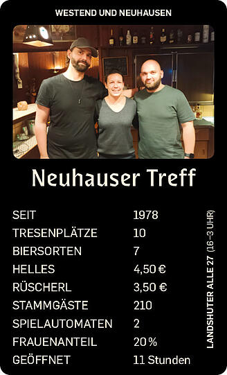 Draußen rauscht die Landshuter Allee, drinnen im "Neuhauser Treff" genau: treffen sich die Neuhauser.