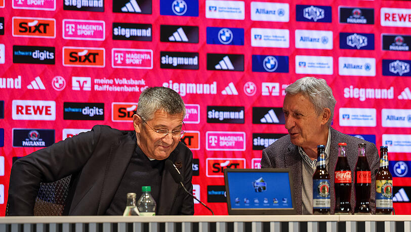 Kennen sich gut: Trainer Svetislav Pesic und Pr&auml;sident Herbert Hainer.