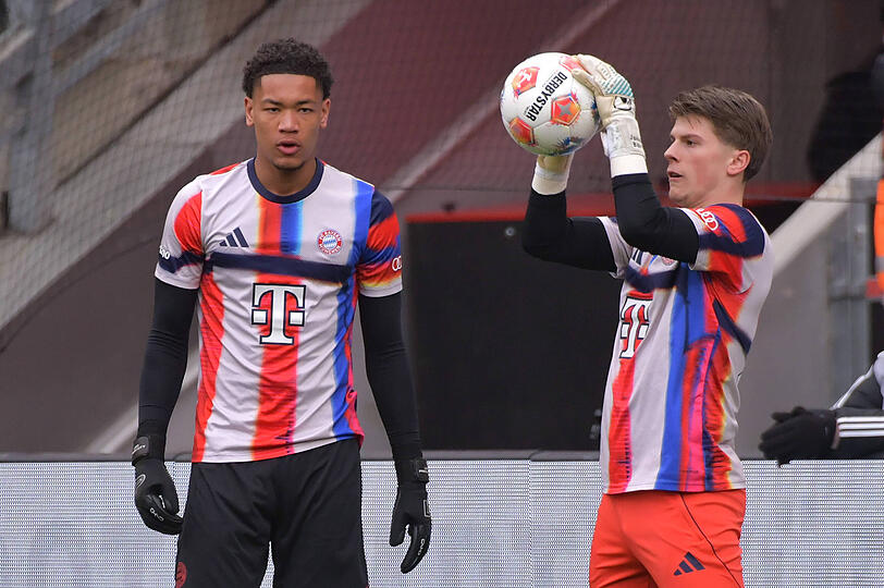 Bayerns Torwart-Nachwuchs: Prescott (l.) und Jannis B&auml;rtl.