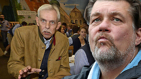 Gerhard Mayrhofer (r.) fordert von Schneider eine Bestätigung seines damaligen Rücktritts. Doch der schweigt.