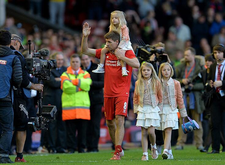 Steven Gerrard verabschiedete sich von den Fans an der Anfield Road.