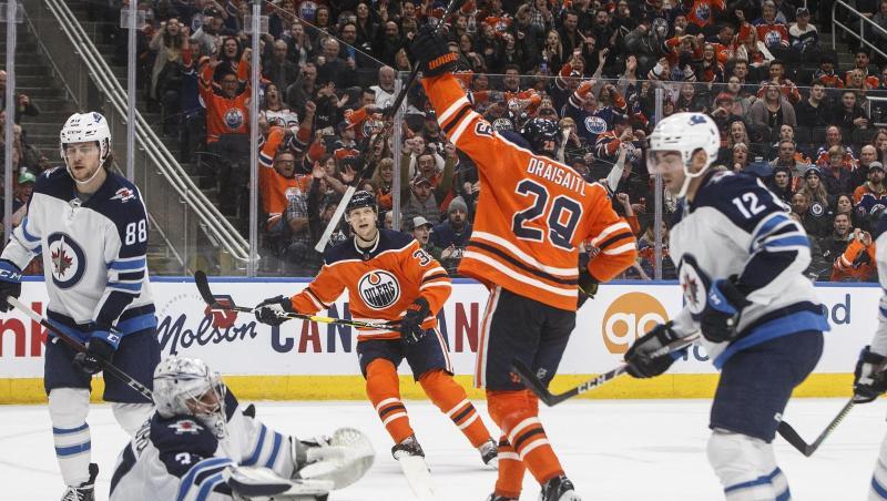 Feierte seinen 100 Scorerpunkt der NHL-Saison: Oilers-Star Leon Draisaitl.