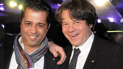 Ein Foto aus glücklicheren Tagen: Die Männerfreundschaft von Alexej Oberoi und Michael Käfer ist zerbrochen