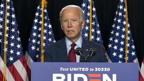 Joe Biden spricht am 13. August auf einer Pressekonferenz. Nun ist er von den US-Demokraten als Präsidentschaftskandidat nominiert worden.