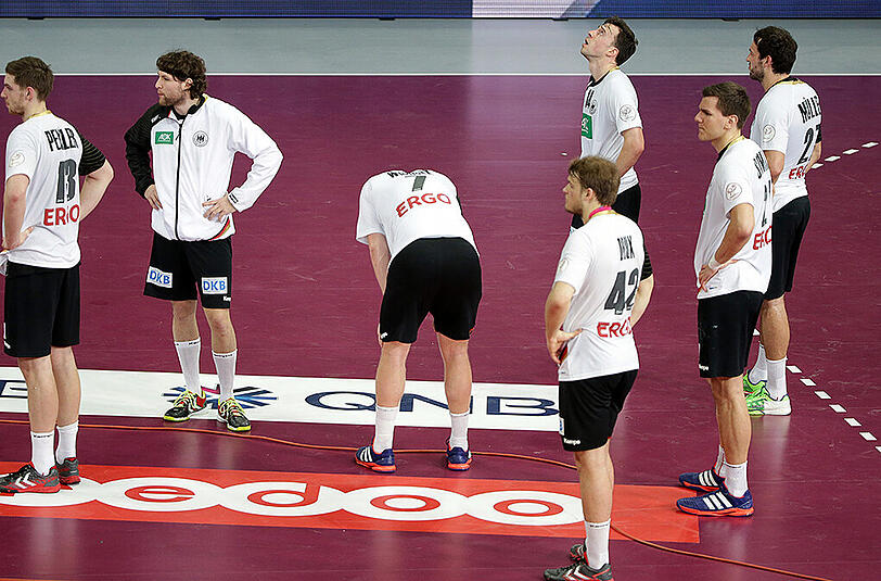 WM-Traum ausgeträumt. Unsere DHB-Jungs waren nach nach der Niederlage gegen Katar untröstlich.