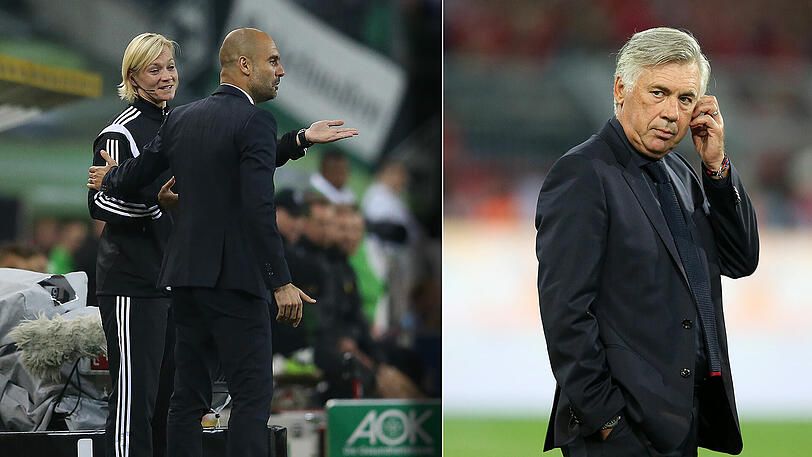 Hitzige Debatte zwischen Pep Guardiola und Bibiana Steinhaus. Die Begegnung mit dem stoischen Carlo Ancelotti wird bestimmt anders.