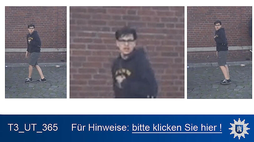 Nach diesen Personen wird öffentlich gefahndet. Die Polizei in Hamburg wird erreicht unter 040/4286-76543.