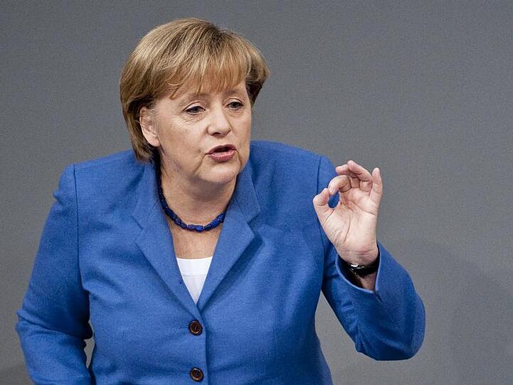 Kanzlerin Merkel attackiert die Grünen.