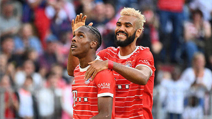 Mathys Tel gehört die Zukunft beim FC Bayern, die Zeit von Eric Maxim Choupo-Moting beim Rekordmeister könnte dagegen bald enden.