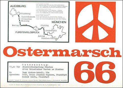 So riefen die Friedensaktivisten 1966 zum Ostermarsch auf.