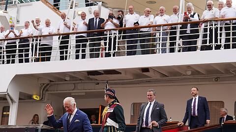 König Charles besuchte die Britannia.