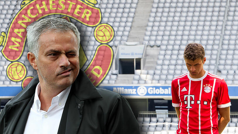 Will sich offenbar die Dienste von Bayern-Star Thomas Müller sicher: Jose Mourinho (l.)