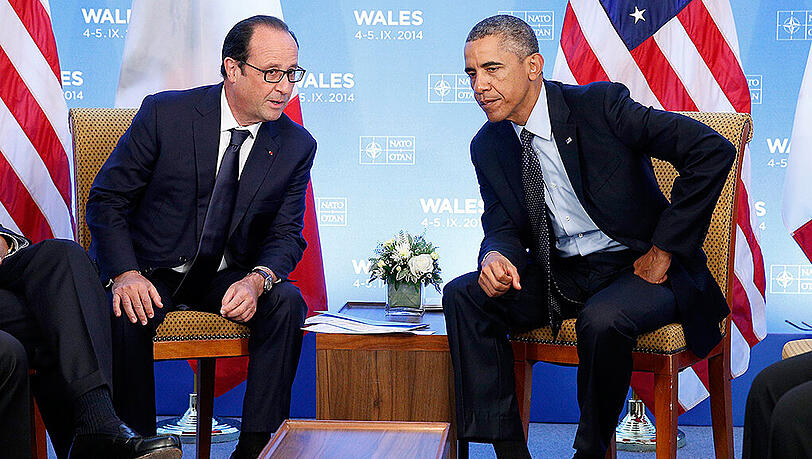 Frankreichs Präsident Hollande und US-Präsident Obama. Frankreichs Präsident Hollande und US-Präsident Obama.