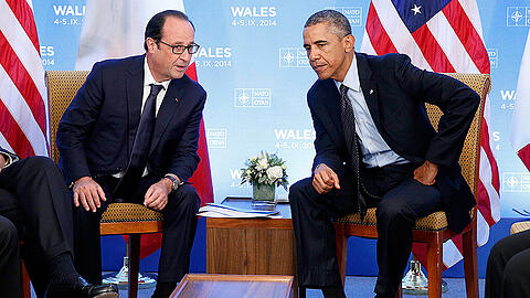 Frankreichs Präsident Hollande und US-Präsident Obama.