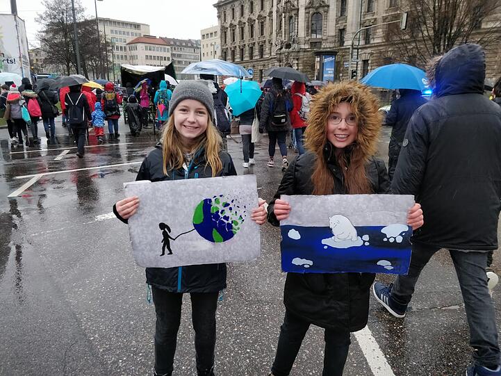 Rund 10.000 Schüler demonstrierten am Freitag (15. März) in München für einen bessere Klimapolitik.