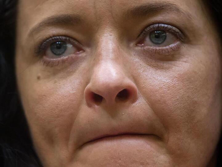 Beate Zschäpe, Mitglied der Neonazi-Terrorzelle NSU. Foto: Peter Kneffel/Archivbild