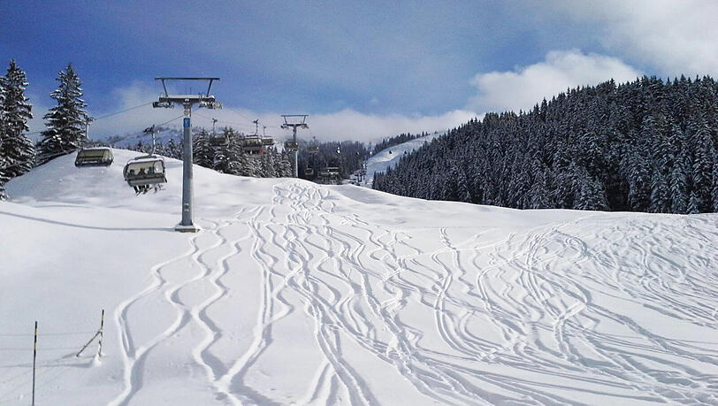 Frischer Powder in Kitzbühel. Frischer Powder in Kitzbühel.