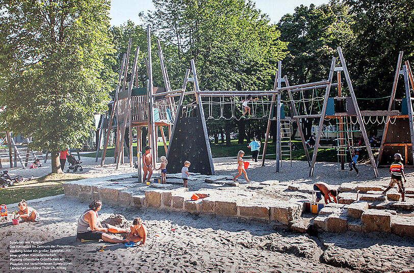 Geht das nicht auch noch anderswo? Der Spielplatz am Piusplatz ist zu einer Erholungsfläche für viele geworden.