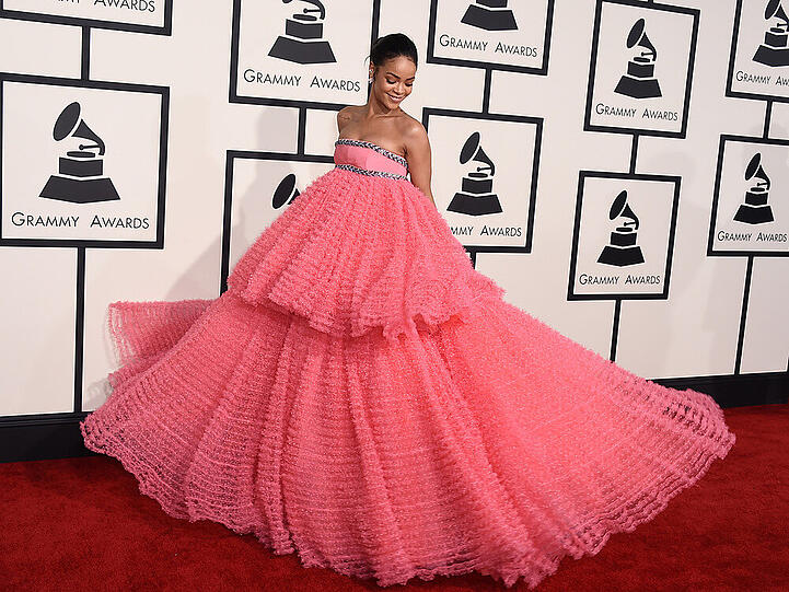 Rihanna in einem Traum aus rosafarbenem Tüll
