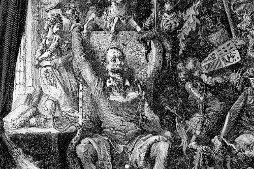 Im Kampf mit seinen Fantasiewelten: Gustave Doré illustrierte 1863 den Roman.