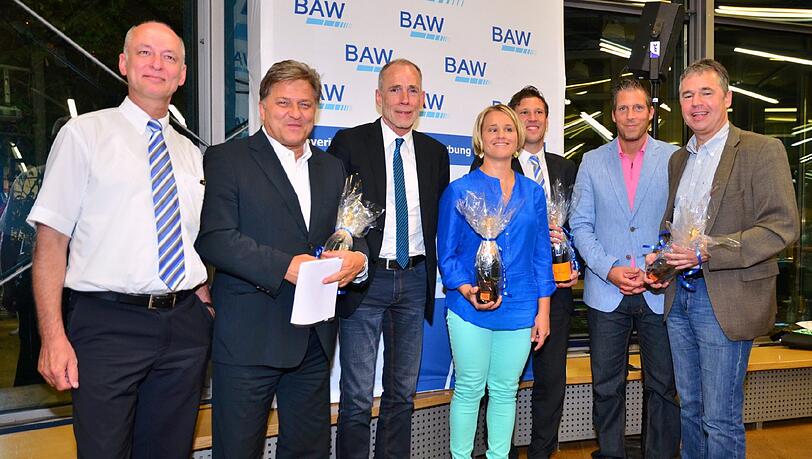 BAW-Leiter Matthias Lung, Markus Hörwick, Moderator Peter Ehm, Verena Bentele, Claus Gröbner, Christian Ortlepp und Andreas Rettig. BAW-Leiter Matthias Lung, Markus Hörwick, Moderator Peter Ehm, Verena Bentele, Claus Gröbner, Christian Ortlepp und Andreas Rettig.
