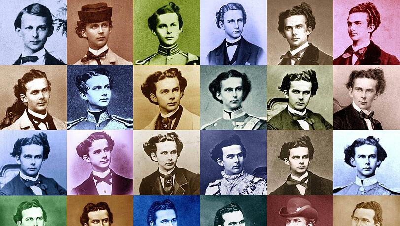 Fotografien Ludwig II von 1860 bis 1886.