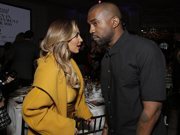 Kanye West und seine Verlobte Kim Kardashian