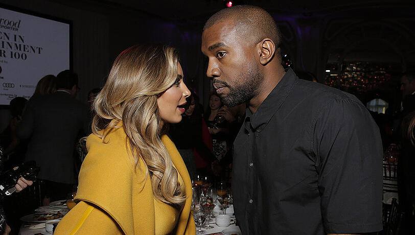 Kanye West und seine Verlobte Kim Kardashian Kanye West und seine Verlobte Kim Kardashian