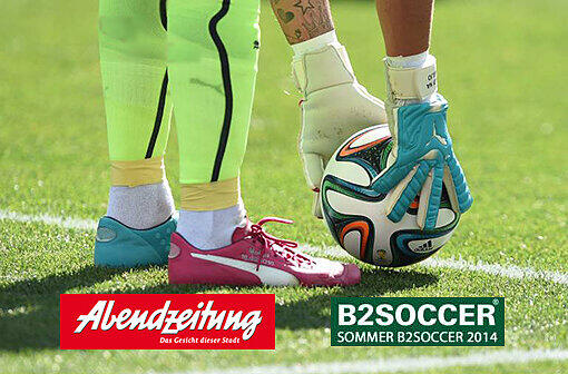 Abendzeitung und B2SOCCER verlosen ein Teampaket für das Firmenfußball-Turnier von B2SOCCER.